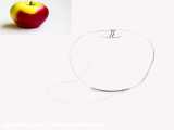 تمرین نقاشی دیجیتال سیب در procreate