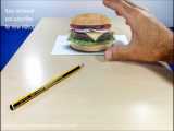 آموزش نقاشی سه بعدی کشیدن همبرگر فوق العاده زیبا و طبیعی