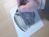 ✅ آموزش نقاشی موهای سیاه مشکی با مدادرنگی 