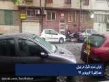 بارش شدید تگرگ در تهران