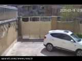 تصادف عجیب یک تاکسی در خیابان سمیه تهران !