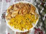 پخت اسان نخد پلو با مرغ - Persian Food