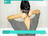 آموزش اکستنشن مو | اکستنشن مو با چسب ( مخفی کردن موی کوتاه با اکستنشن مو )