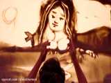 نقاشی با ماسه در گات تلنت آمریکا