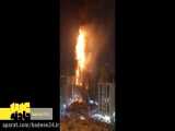 تصاویر باورنکردنی از آتش سوزی در یکی از برج های شارجه