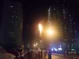 آتش سوزی برجی در شارجه امارات 
