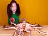 خوردن خرچنگ ترسناک و غول پیکر توسط این دختر کره ای