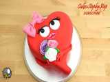 طرز تهیه کیک قلب قرمز مخصوص ولنتاین