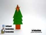 آموزش اوریگامی ساخت & 34;درخت سبز کریسمس