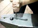Making a knife from a spike - saws glass