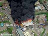 آتش سوزی وحشتناک کارخانه پلاستیک در شمال غرب انگلیس