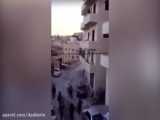 لحظه هلاکت سرباز اسرائیلی بر اثر اصابت سنگ فلسطینی ها