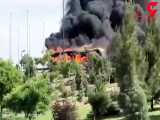 آتش سوزی وحشتناک اتوبوس شرکت واحد در تبریز