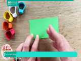 آموزش اوریگامی ساده و آسان | هنر اوریگامی | ساخت اوریگامی ( انگشتر رنگی )