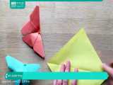 آموزش اوریگامی ساده و آسان | هنر اوریگامی | ساخت اوریگامی ( پروانه )