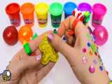 بازی و آموزش رنگ ها با خمیر بازی برای کودکان در خانه