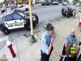 لحظه دستگیری جورج فلوید قبل از کشته شدن وی توسط پلیس آمریکا