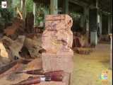 ساخت یک مجسمه حرفه ای از جنس چوب