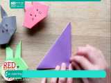 آموزش اوریگامی | اوریگامی آسان  | اریگامی (اوریگامی ساده گربه)