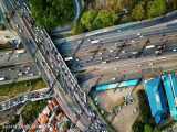 فوتیج فیلم برداری هوایی از ترافیک