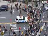 حمله ماشين های پلیس نیویورک به معترضان مرگ جورج فلوید