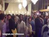 ویدیو از حضور هنرمندان و شرکت کنندگان در جشن حافظ در تالار وحدت.