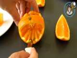 آموزش میوه ارایی برای درست کردن سبد با پرتقال