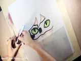 طرز صحیح کشیدن نقاشی گربه ی سیاه(کت نوار) در کارتون (ماجراجویی در پاریس)