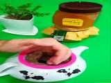 آموزش دمنوش چای ایرانی با عسل کوهی
