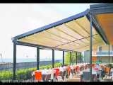 پوشش کنترلی تراس رستوران-سقف متحرک رستوران عربی-سایبان تمام برقی روفگاردن