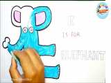 E is for ELEPHANT آموزش حروف الفبای انگلیسی برای کودکان