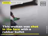 تیراندازی پلیس آمریکا به صورت زن سیاه پوست