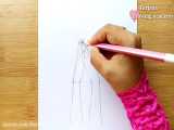 آموزش طراحی با مداد دختر با چهره ی پنهان