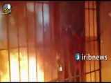 تصاویری از به آتش کشیده شدن زندانی در بولیوی در اعتراض به شیوع کرونا