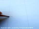 خوشنویسی با مداد به شیوه ی خودکار( تفاوت کلفتی ها)