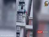 نجات یک بچه چهارساله از طبقه چهاردهم ساختمان