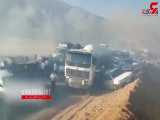 تصادف زنجیره‌ای 11 خودرو در جاده دود آلود شیراز اصفهان