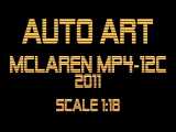 ماکت ماشین مک‌لارن MP4-12C GT3 2011 نارنجی مقیاس 1:18