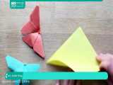 آموزش ساخت اوریگامی | اوریگامی ساده مقدماتی و سه بعدی ( اوریگامی پروانه )