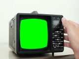فوتیج پرده سبز تغییر کانال تلویزیون قدیمی