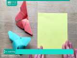آموزش اوریگامی | ساخت اوریگامی سه بعدی و مقدماتی ( اوریگامی پروانه )