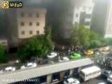 هم اکنون؛ آتش سوزی در خیابان انقلاب نرسیده به میدان فردوسی
