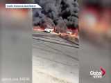 آتش سوزی خط لوله نفت در قاهره مصر