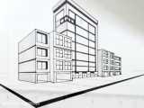 طراحی نمای ساختمان در پرسپکتیو دو نقطه ای (5)