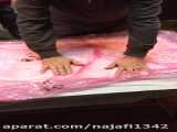 رنگ کردن کاغذ توسط استاد کریم الله نجفی