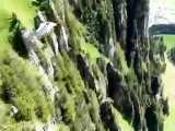 هیجان پرواز با لباس بالدار در ارتفاعات سوئیس
