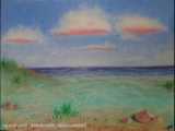 نقاشی منظره ساحل دریا