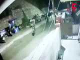 لحظه حمله پلنگ به گله گاو در مقابل پاسگاه پلیس!