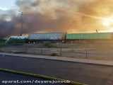 آتش‌سوزی در قطار باری