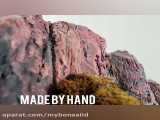 چشم اندازی از بونسای مینیاتور در صخرهای دست ساز